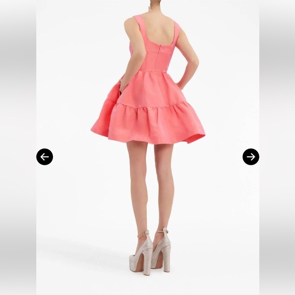 Rebecca Vallance Brydie crystal-embellished taffeta minidress in coral pink - Picture 2 of 7